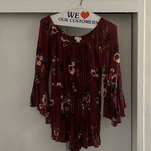 Band of Gypsy romper with flutter sleeves